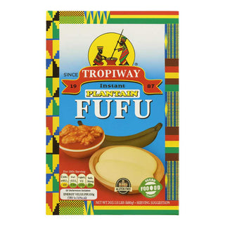 Fufu, Plantain Flour (24oz) Amala, Pounded Yam, Foutou, Foufou, Kwanga, Akumé (Tropiway)