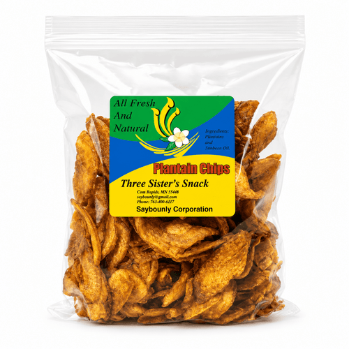 Three Sisters Plantain Chip 1lb | Crispy Plantain Snack