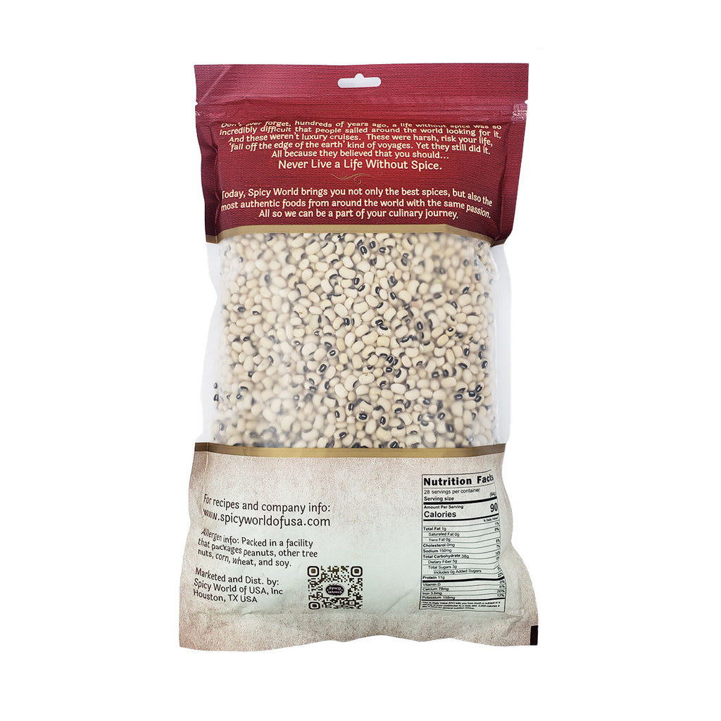 Spicy World Black Eye Peas Cowpeas Bag - Protein Rich, USA Grown - 4 Pound (64oz) - Yado African & Caribbean Market
