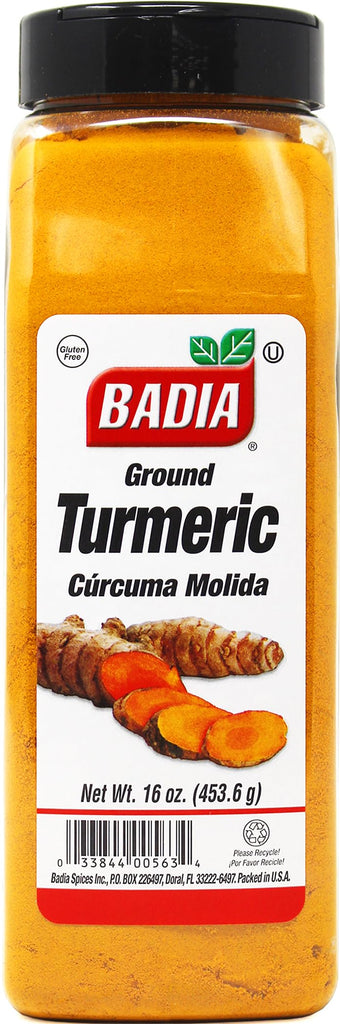 Elevate Your Kitchen with Premium Golden Flavor: Badia Ground Turmeric Powder 16 oz