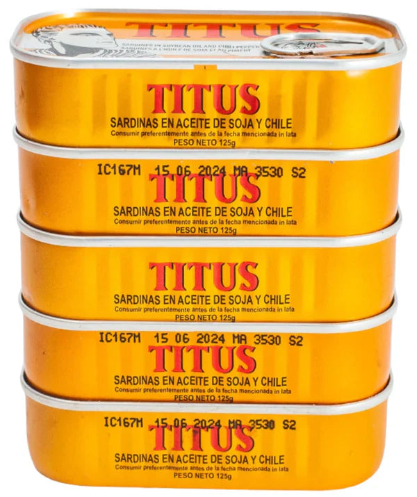 🔥 Turn Up the Heat with Titus Sardines – Spicy Pack of 5