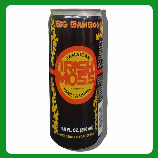 Big Bamboo Jamaican Irish Moss Vanilla Drink 9.8 oz can – traditional Caribbean beverage.