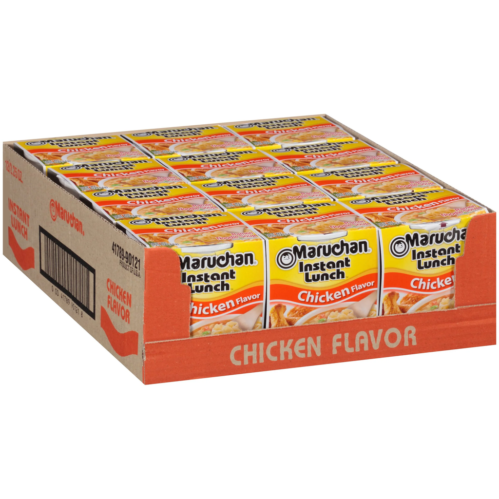 Introducing the Maruchan Instant Lunch Chicken Flavor 2.25 Ounce Pack of 12  — Quick, Convenient & Delicious