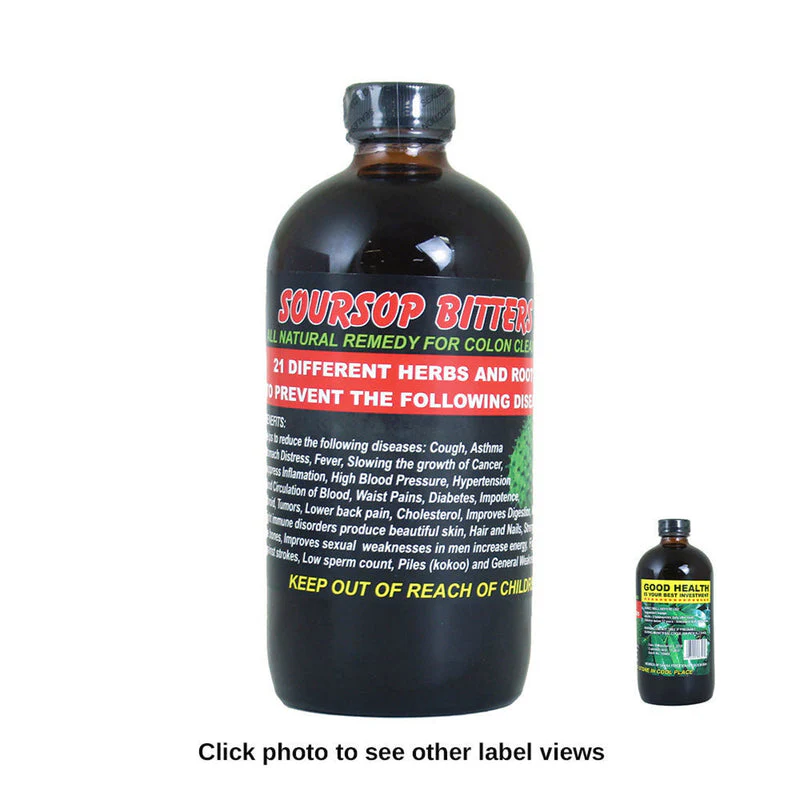Soursop Bitters Liquid – Organic Herbal Detox with Black Seed & Ginger