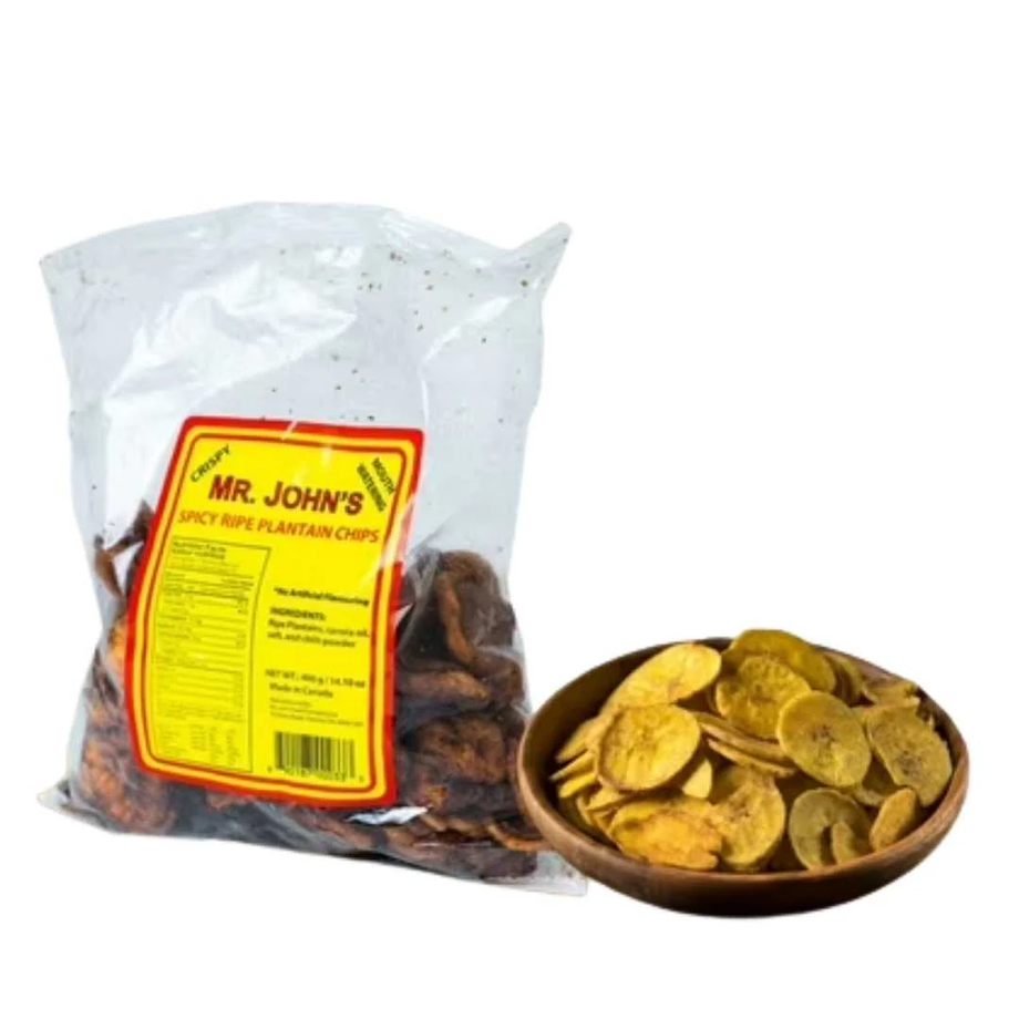Mr. John's Spicy Ripe Plantain Chips 400g | The Crunch That Tastes
