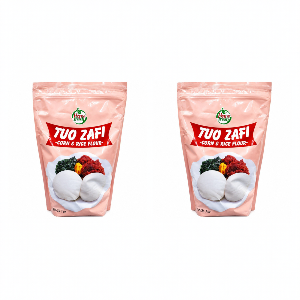African Delights HomeFresh Tuo Zafi Corn & Rice Flour pack of 2 bags