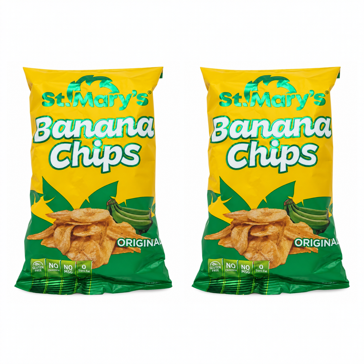 St Mary's Banana Chips pack of 2 bags