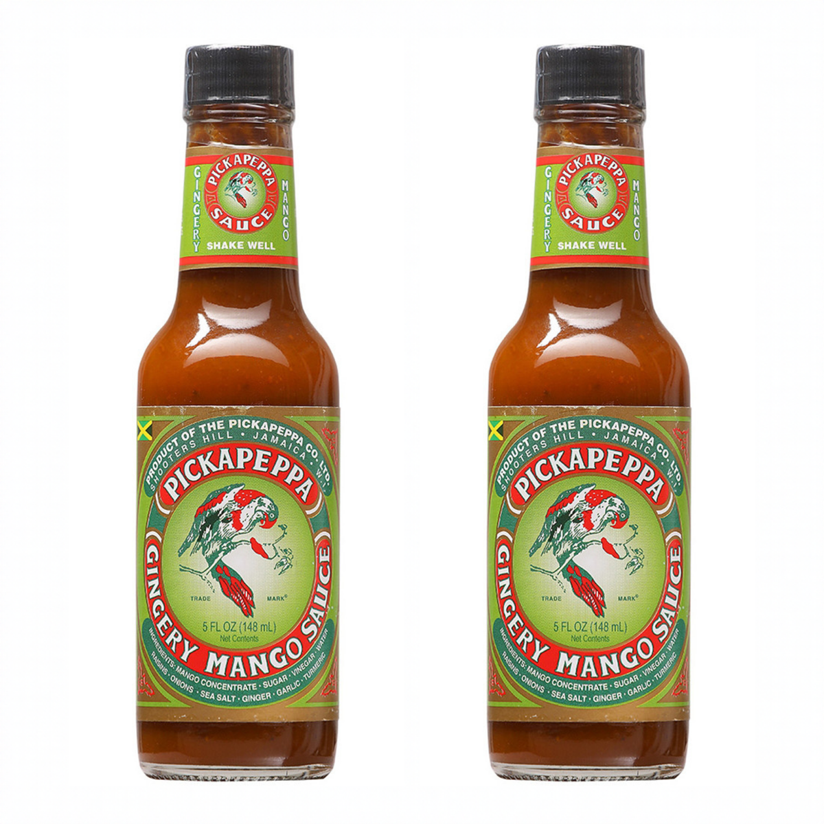 Pickapeppa Mango Sauce 5 oz, Gingery Mango pack of 2 bottles