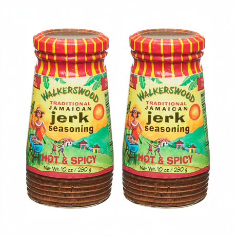 Walkerswood Jamaican Jerk Seasoning Hot & Spicy 10 oz pack of 2 jars