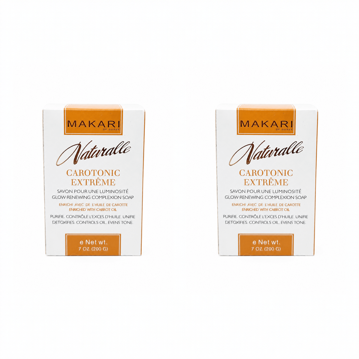 Makari Carotonic Extreme Soap 7 oz pack of 2 bars