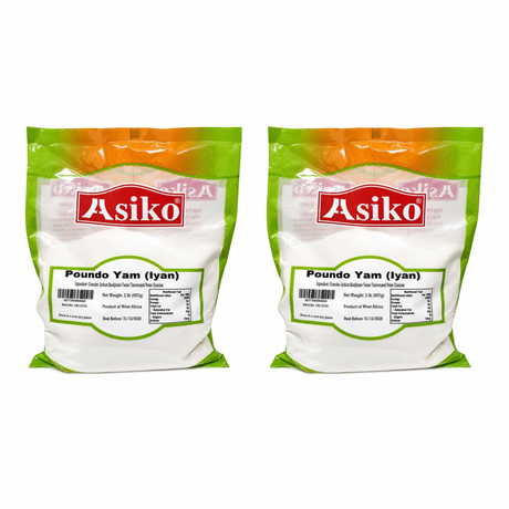 Asiko Pounded Yam pack of 2 bags