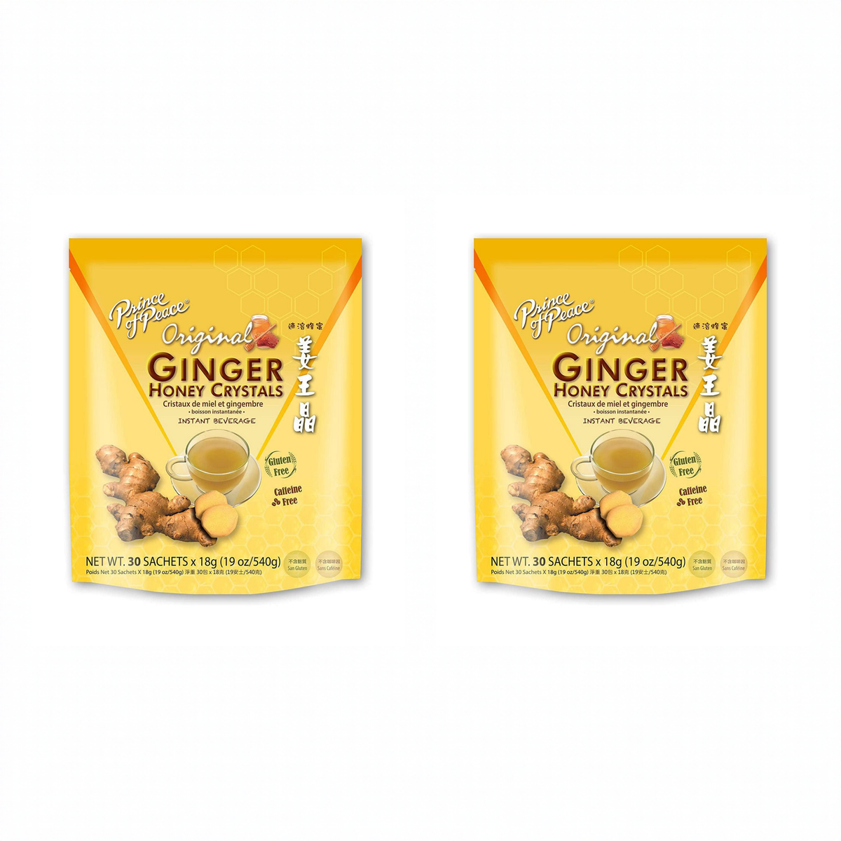 Prince of Peace Ginger Honey Crystals pack of 2 bags