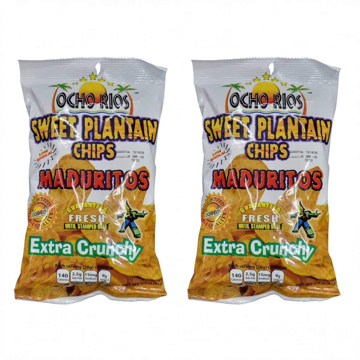 Ocho Rios Plantain Chips pack of 2 bags