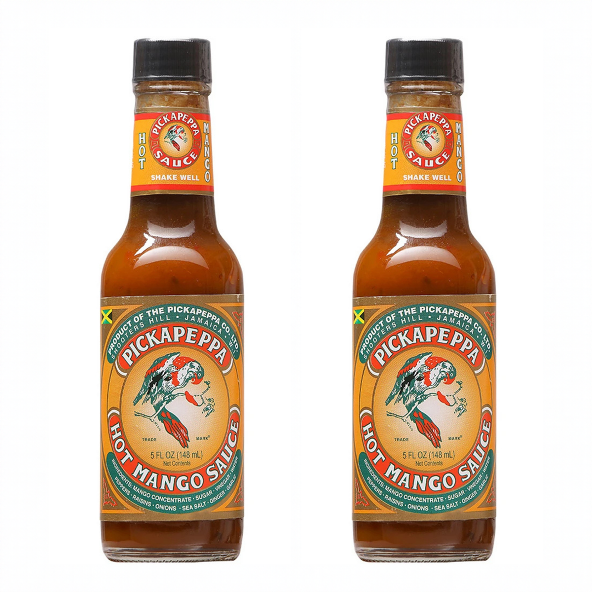 Pickapeppa Mango Sauce 5 oz, Hot Mango pack of 2 bottles