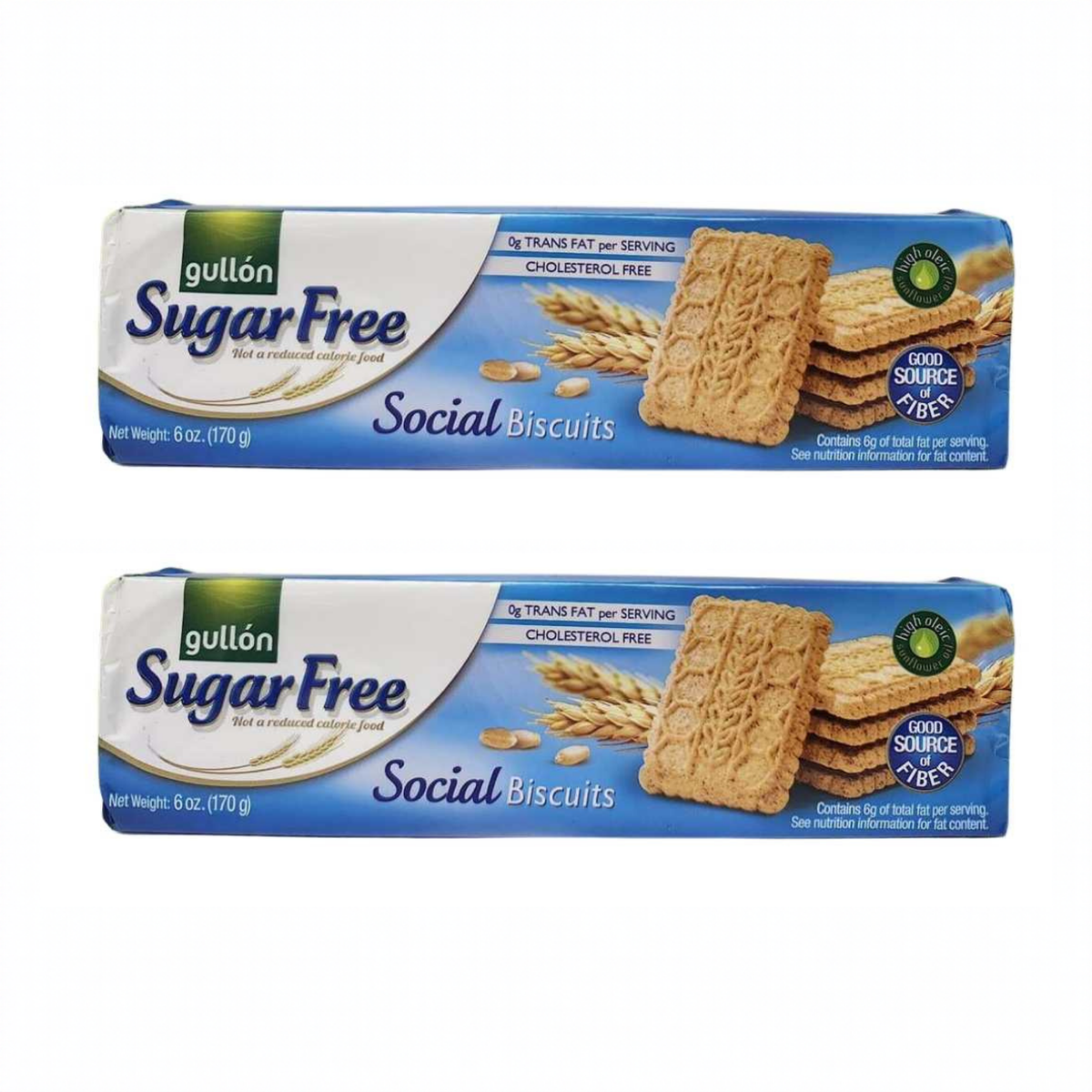 Gullon Sugar Free Fiber Cookies pack of 2 packs