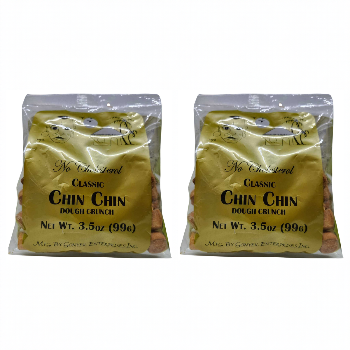 Dough Crunch Classic Chin Chin 3.5 oz pack of 2 bags