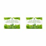 Aloe Avocado Face and Body Soap pack of 2 bars