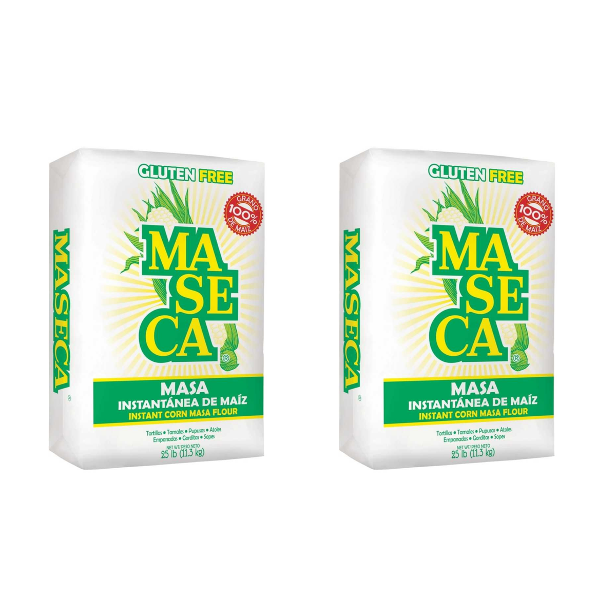 Maseca Instant Corn Masa Flour 4 lb pack of 2 bags