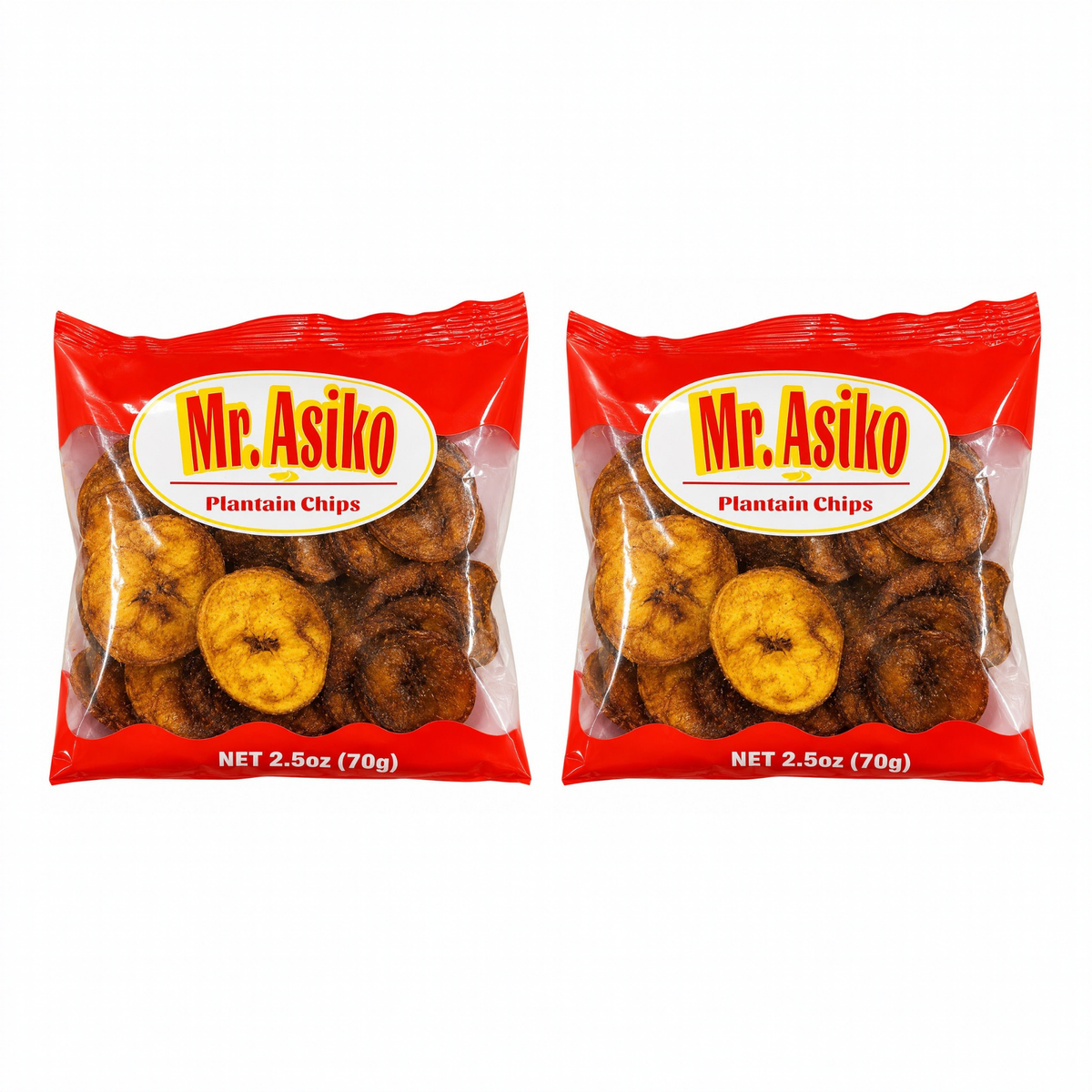 Mr Asiko Plantain Chips pack of 2 bags