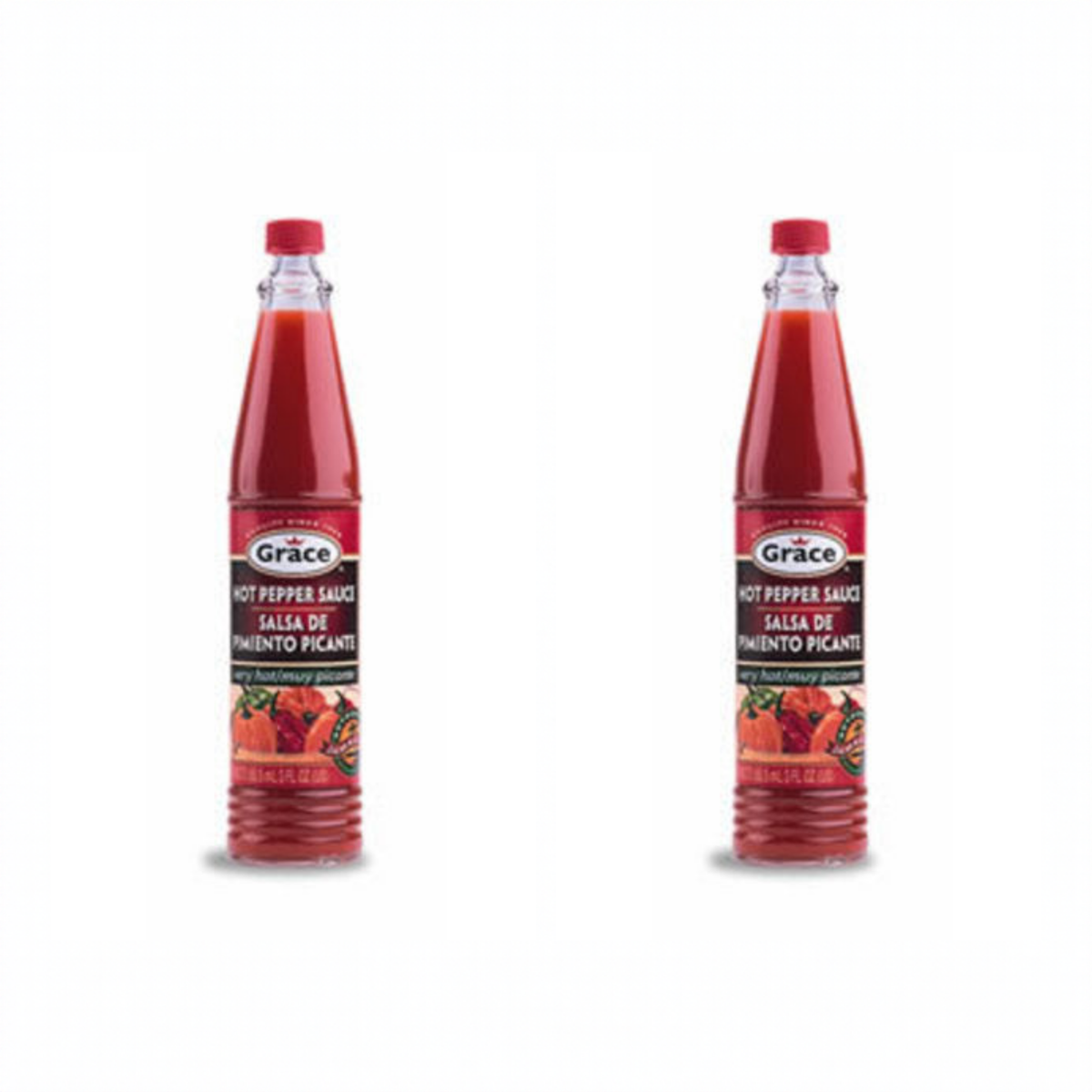 Grace Hot Pepper Sauce 3 oz pack of 2 bottles