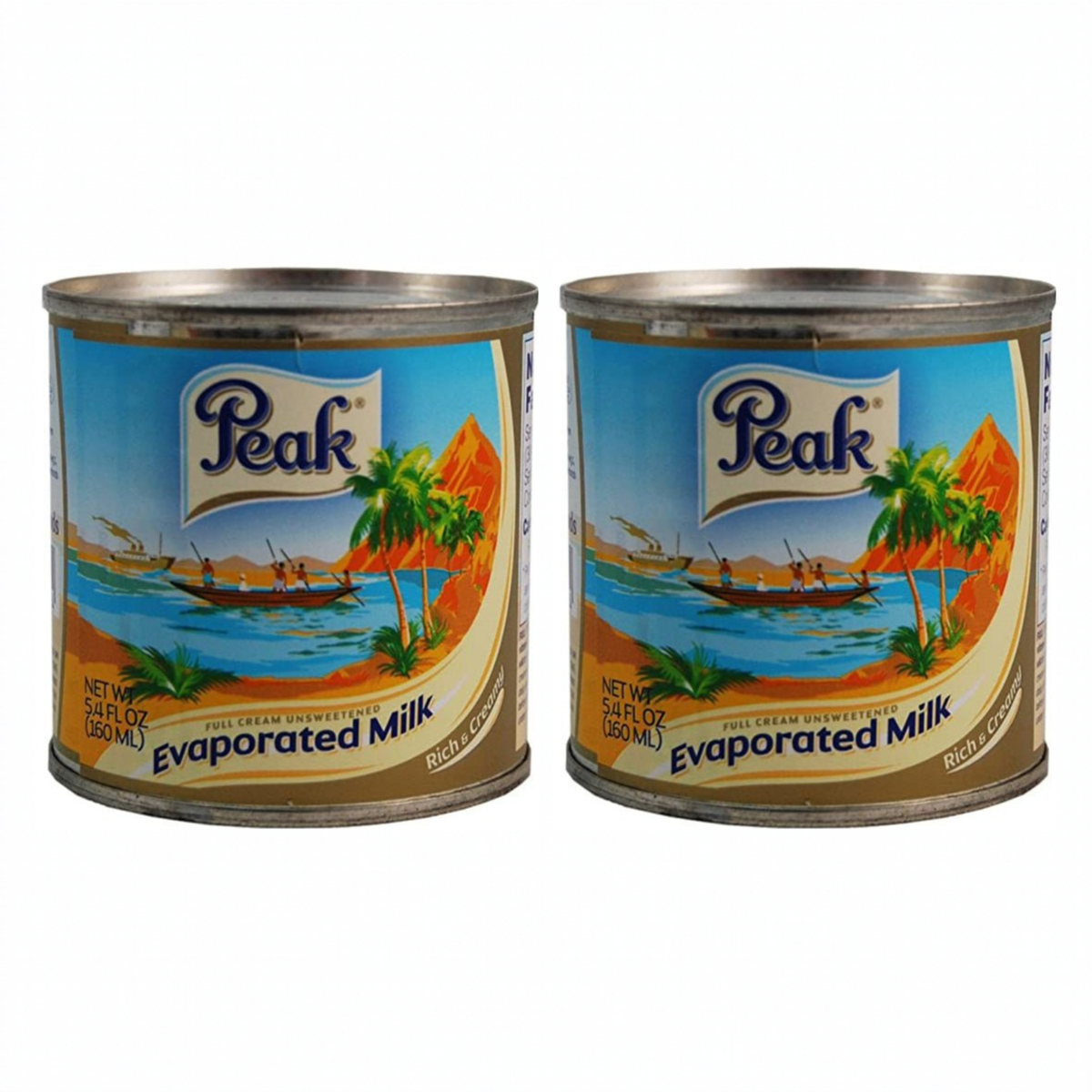 Peak Evaporated Milk 5.4oz pack of 2 cans
