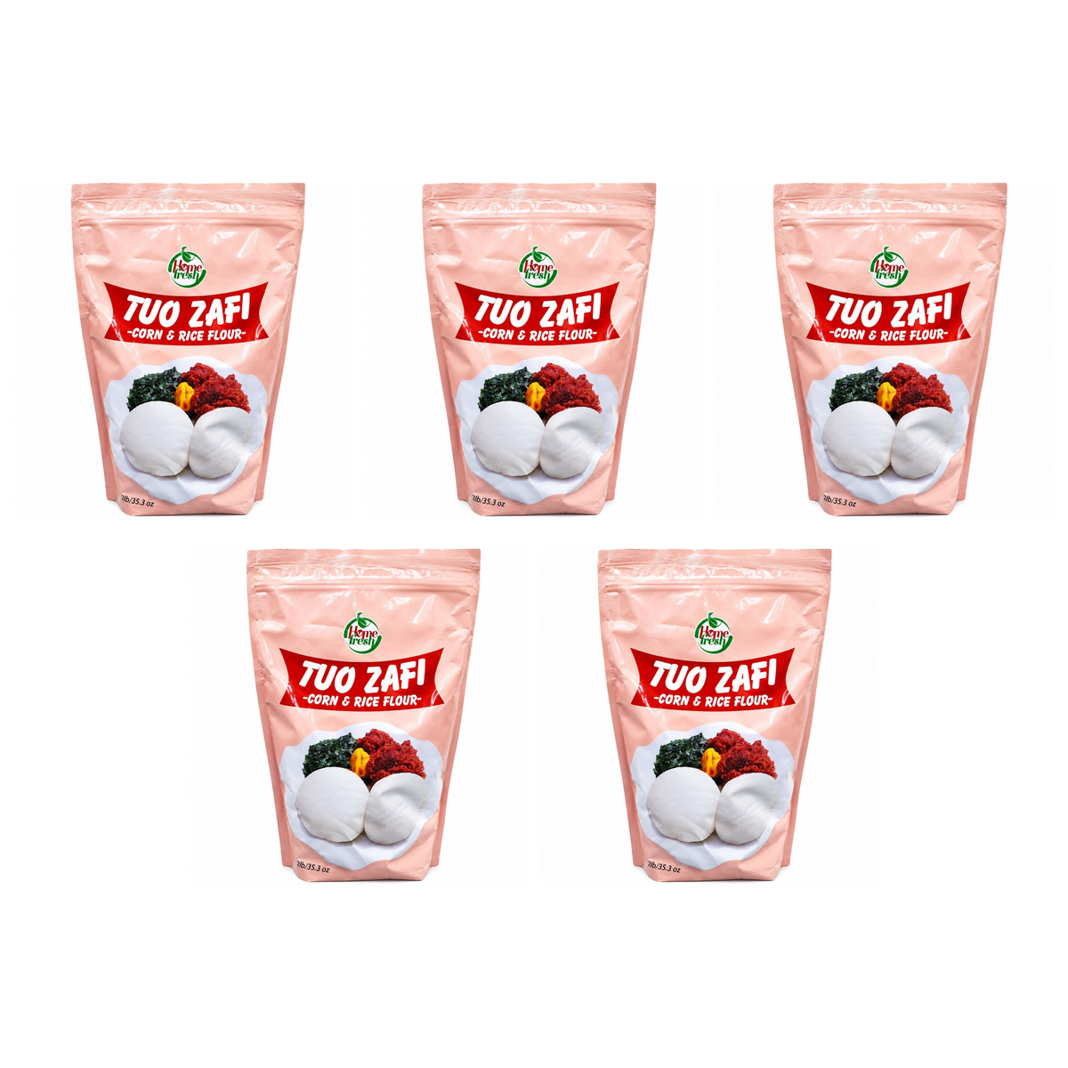African Delights HomeFresh Tuo Zafi Corn & Rice Flour pack of 5 bags