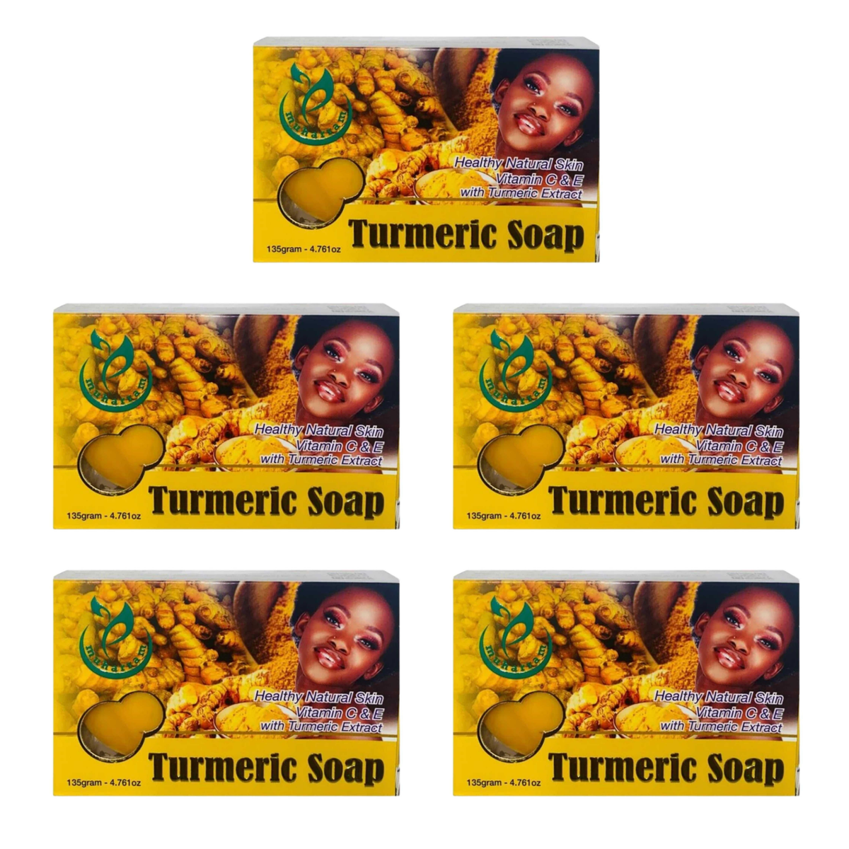 Muharram turmeric soap pack of 5 bars