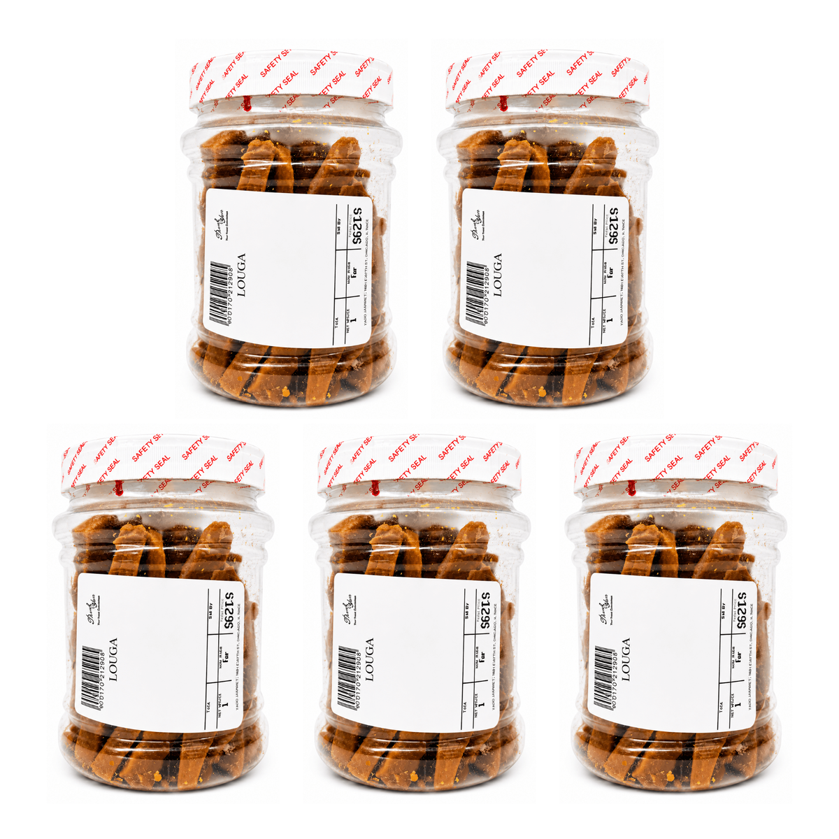 Louga Candy pack of 5 jars