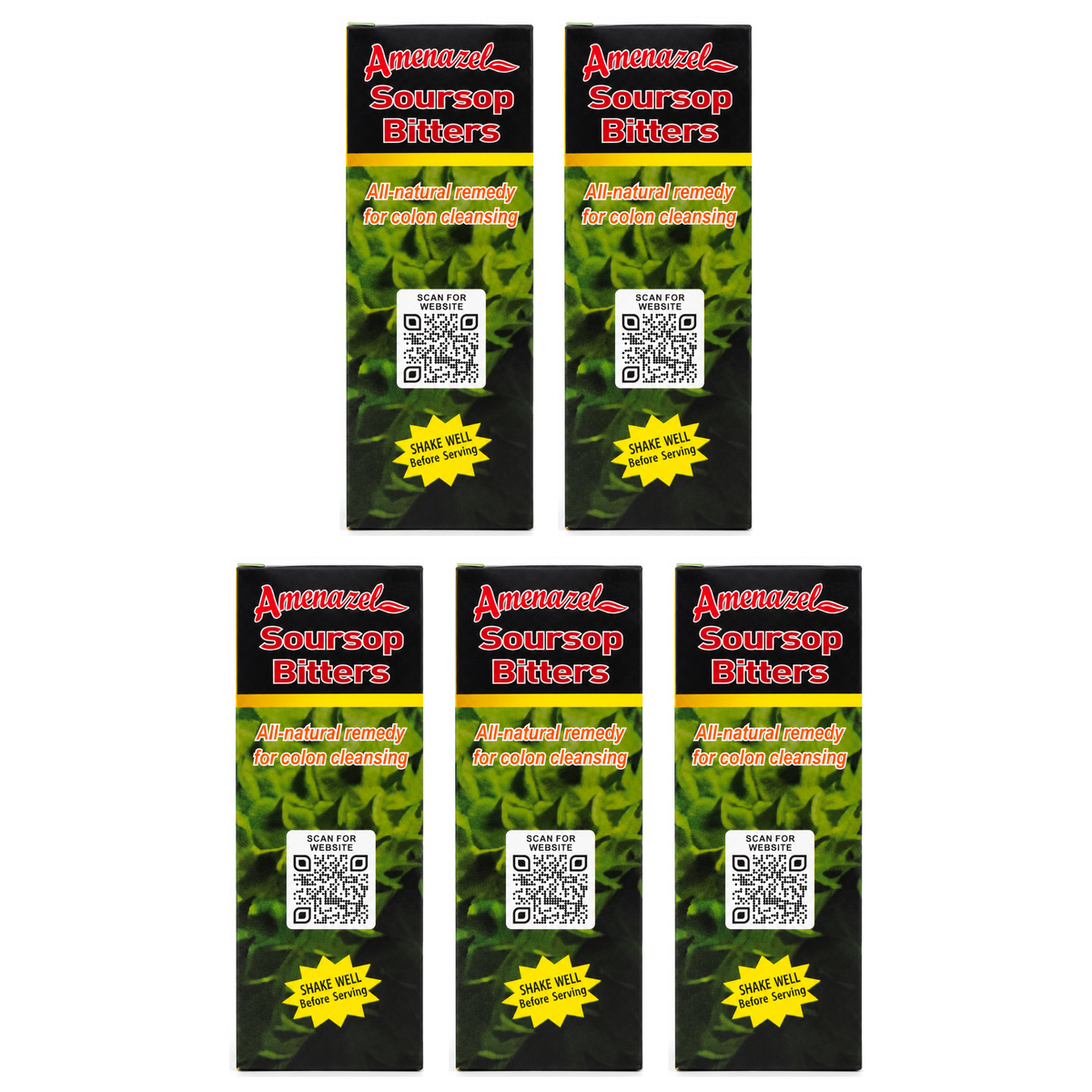 Amenazel Soursop Bitters 16oz pack of 5 bottles