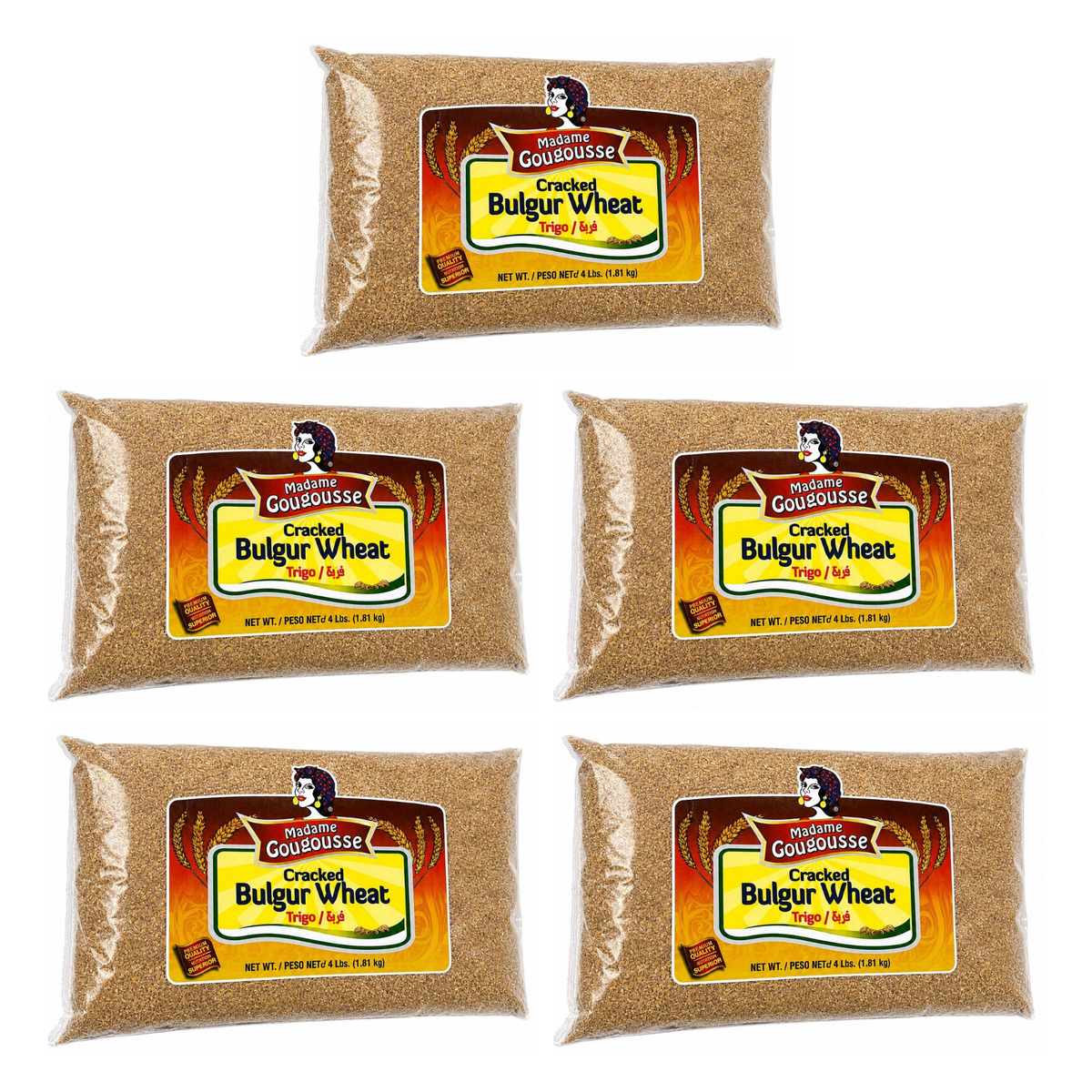 Madame Gougousse Bulgur Wheat 4 lb pack of 5 bags