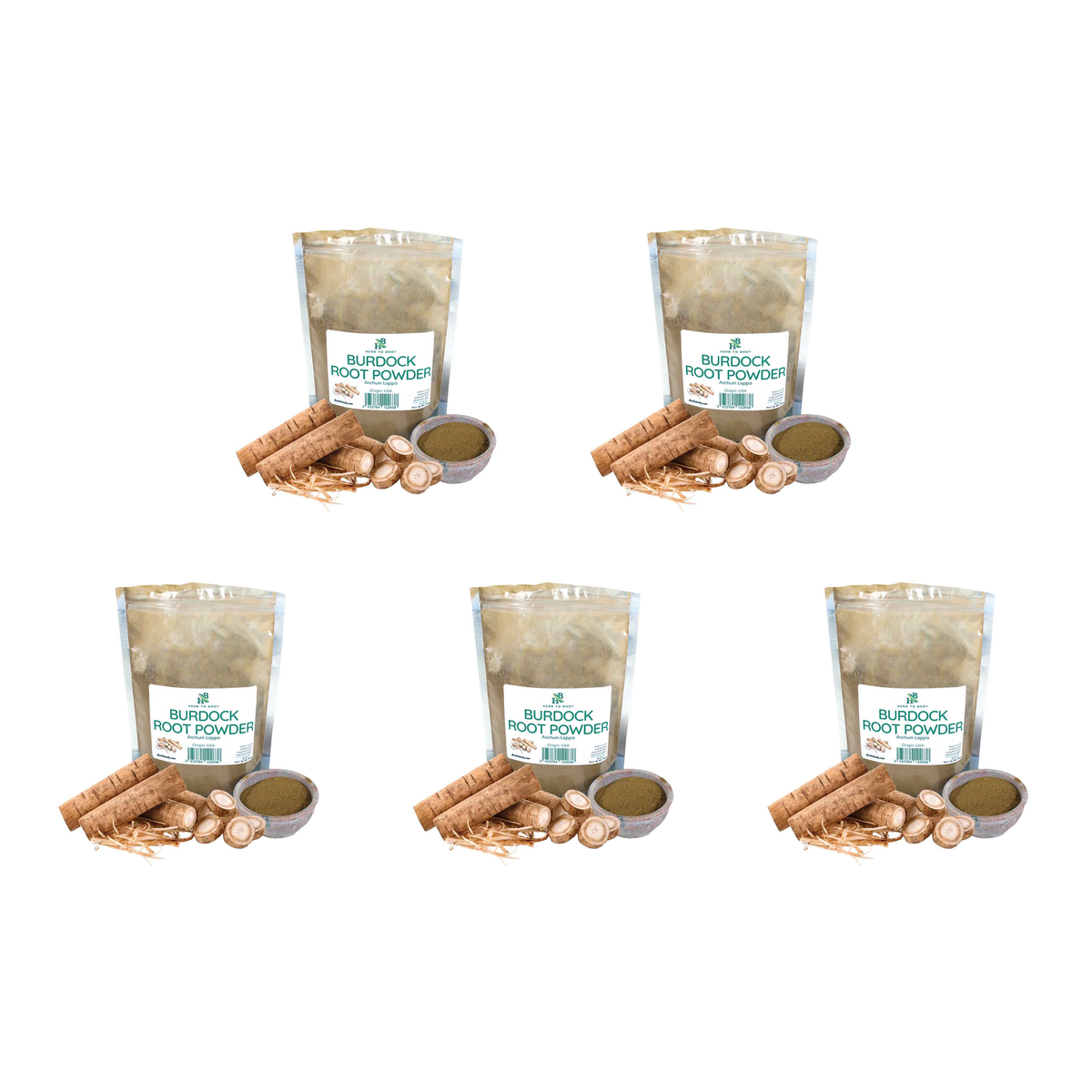 Burdock Root Powder 4 oz pack of 5 bags