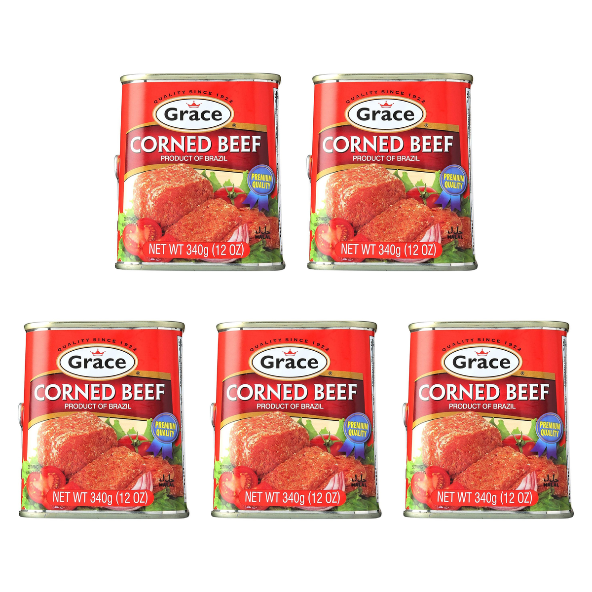 Grace Corned Beef 12 oz pack of 5 cans