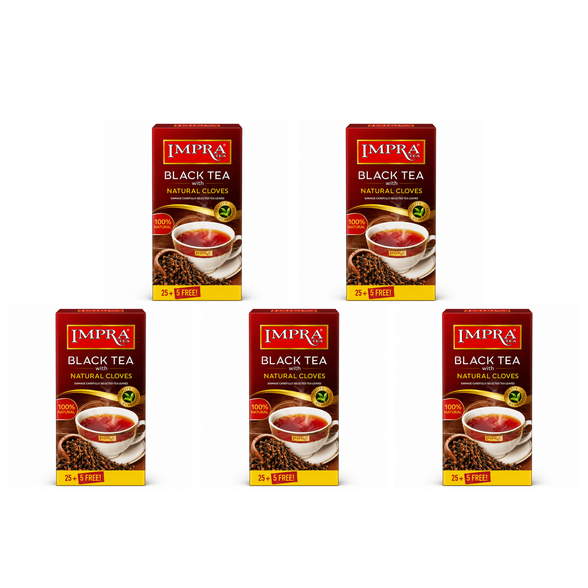 Impra Black Tea With Cloves pack of 5 boxes
