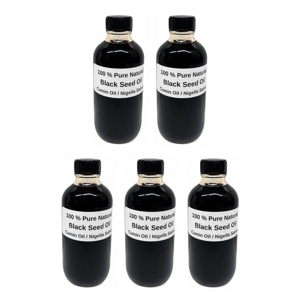 Pure Natural Black Seed Oil 2oz pack of 5 bottles