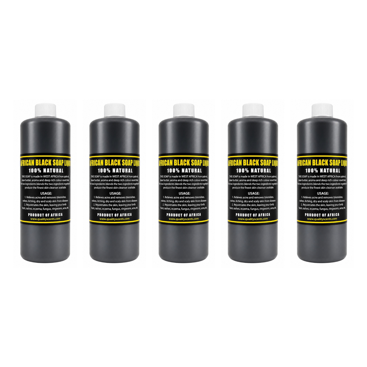 African Black Soap Liquid pack of 5 bottles