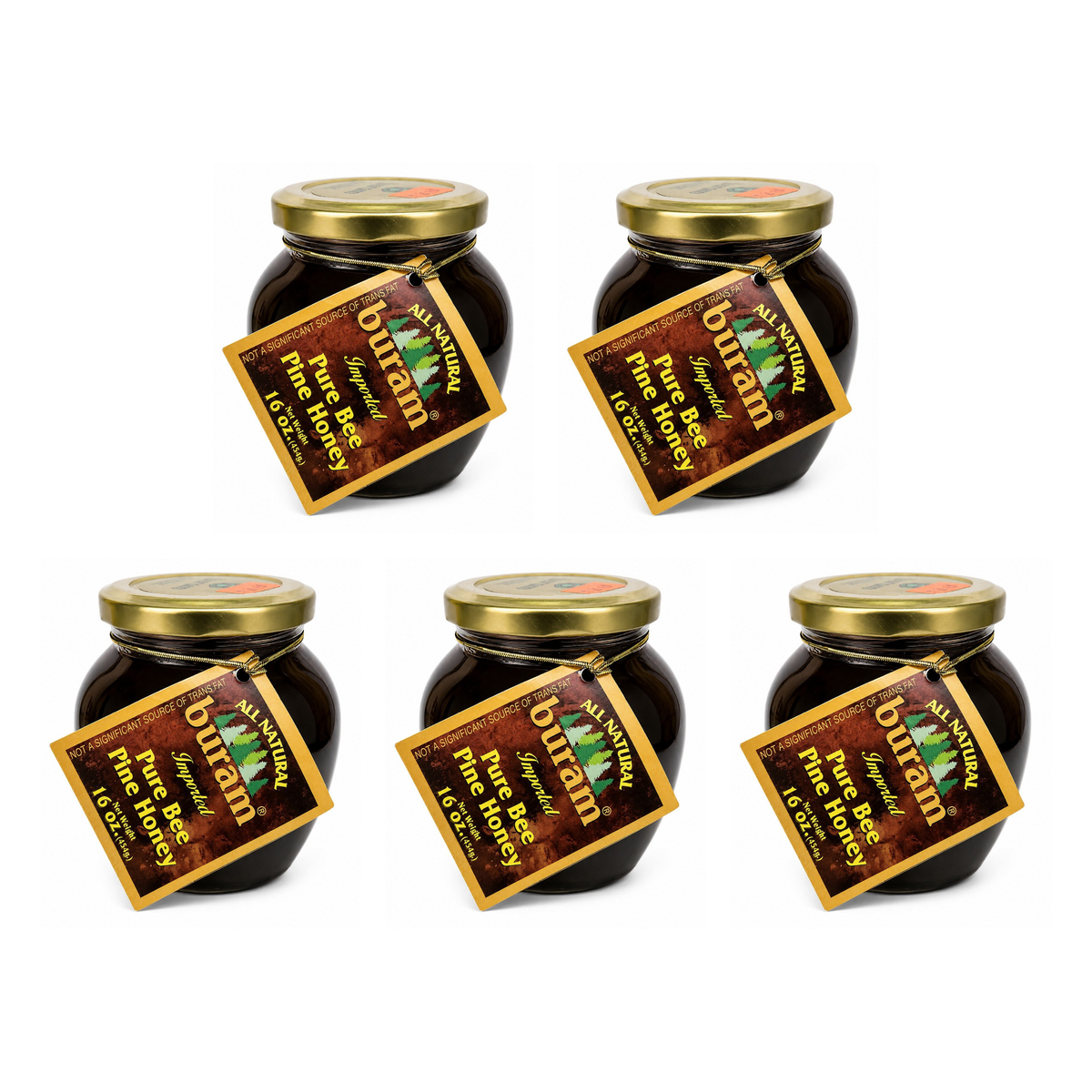 Buram Pine Honey pack of 5 jars