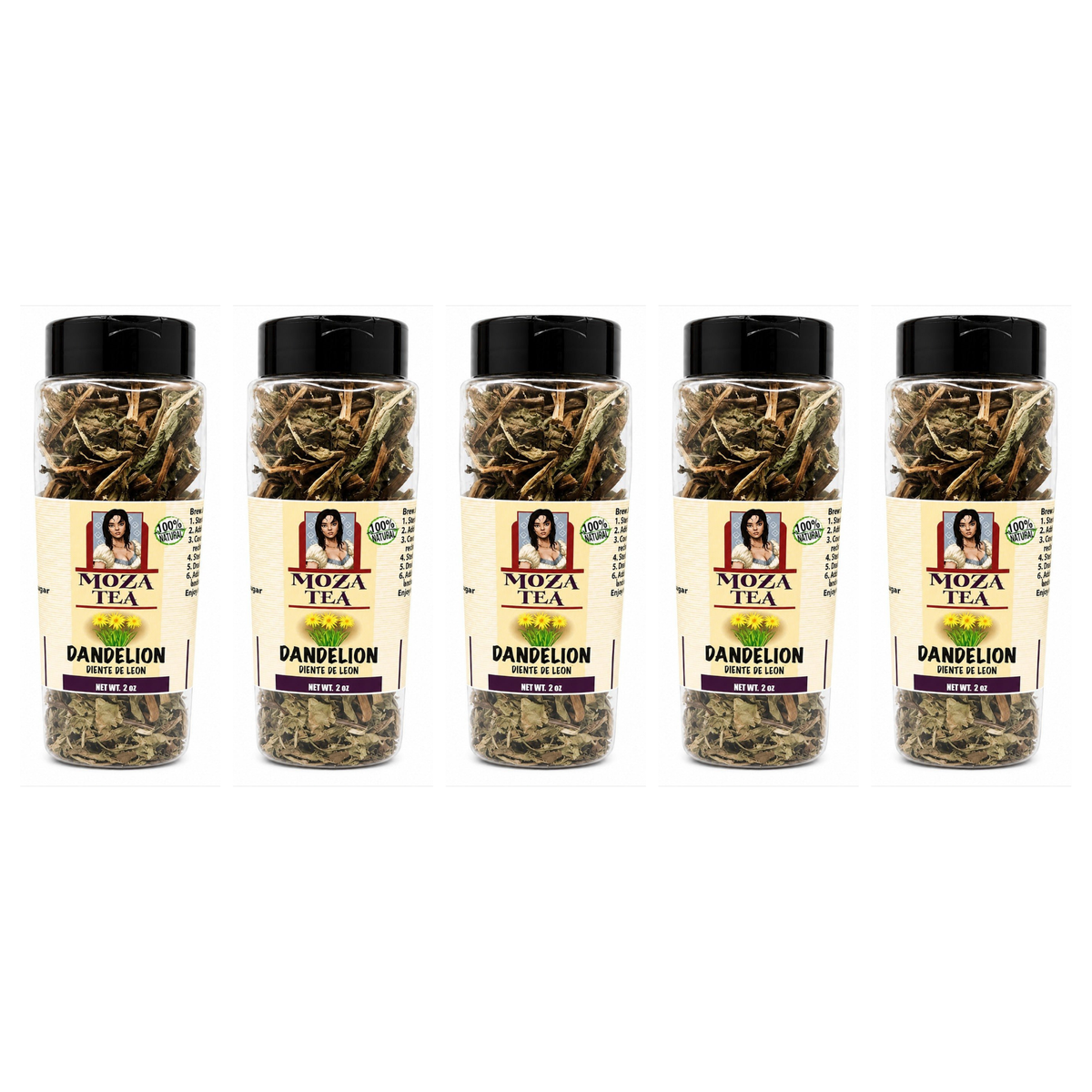 Moza Dandelion Herbal Tea pack of 5 jars