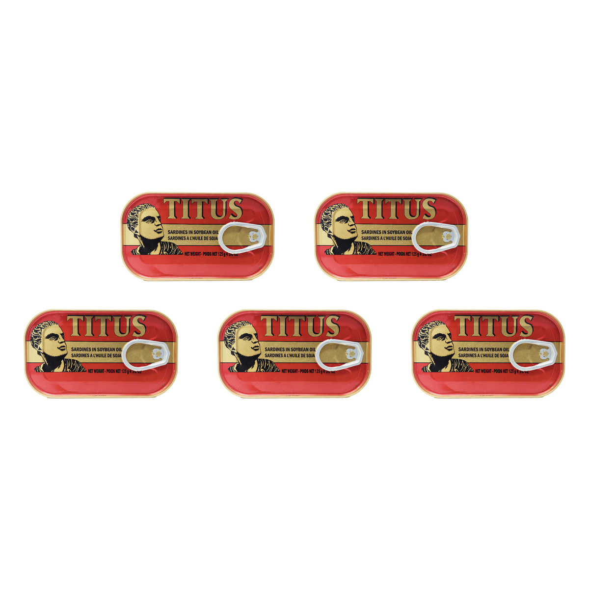 Titus Sardines 125g pack of 5 cans