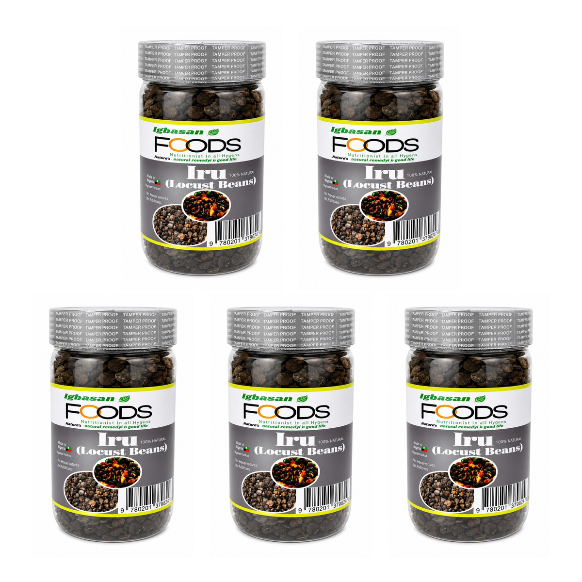 Igbasan Foods Iru pack of 5 jars