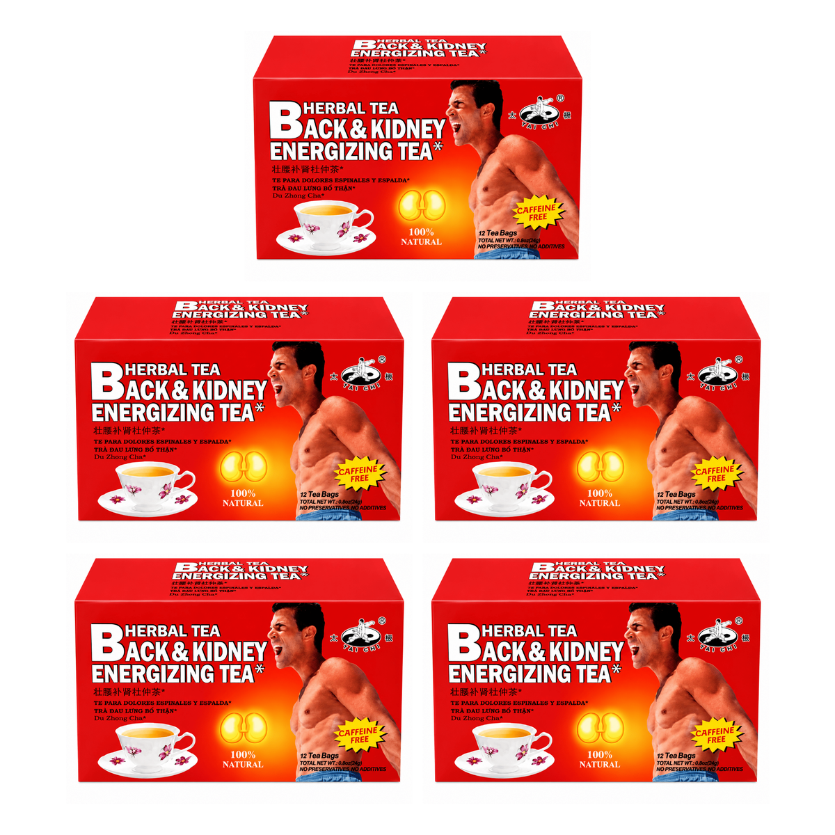 Tai Chi Back & Kidney Eucommia Tea pack of 5 boxes