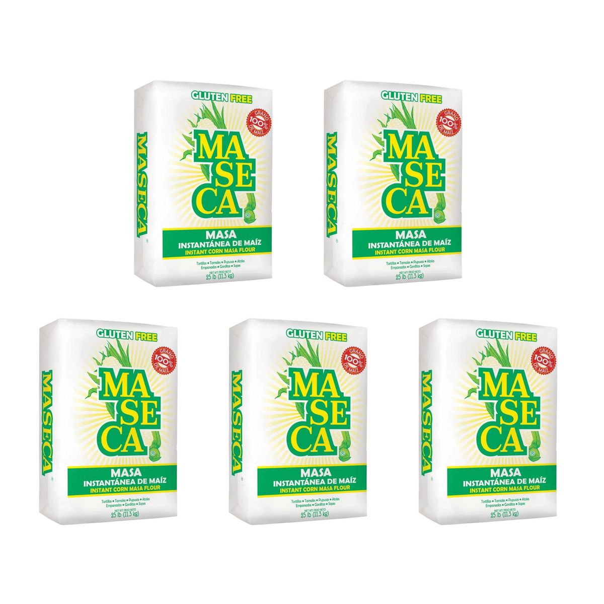 Maseca Instant Corn Masa Flour 4 lb pack of 5 bags