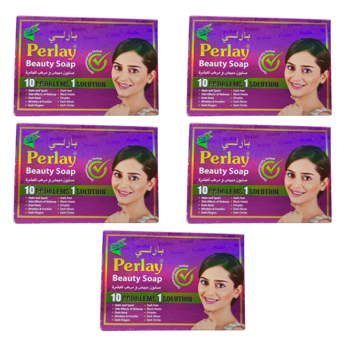 Perlay Beauty Soap, pack of 5 bars