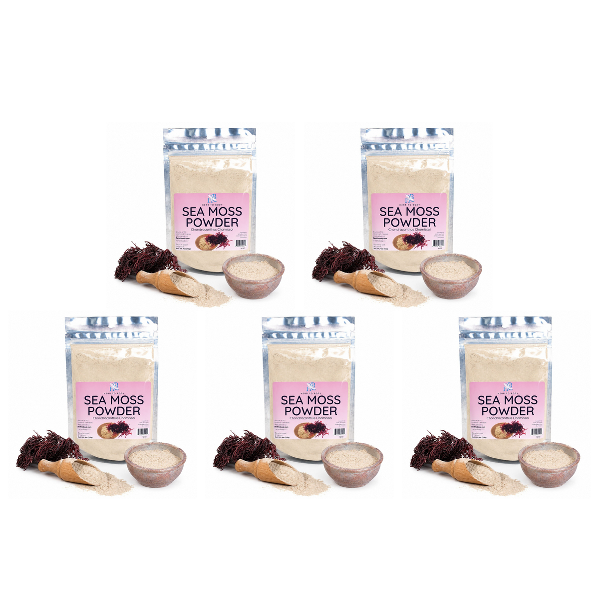 Irish Sea Moss Powder 4 oz pack of 5 pouches