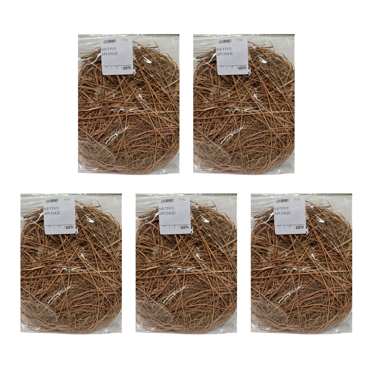 African Native Sponge pack of 5 bags
