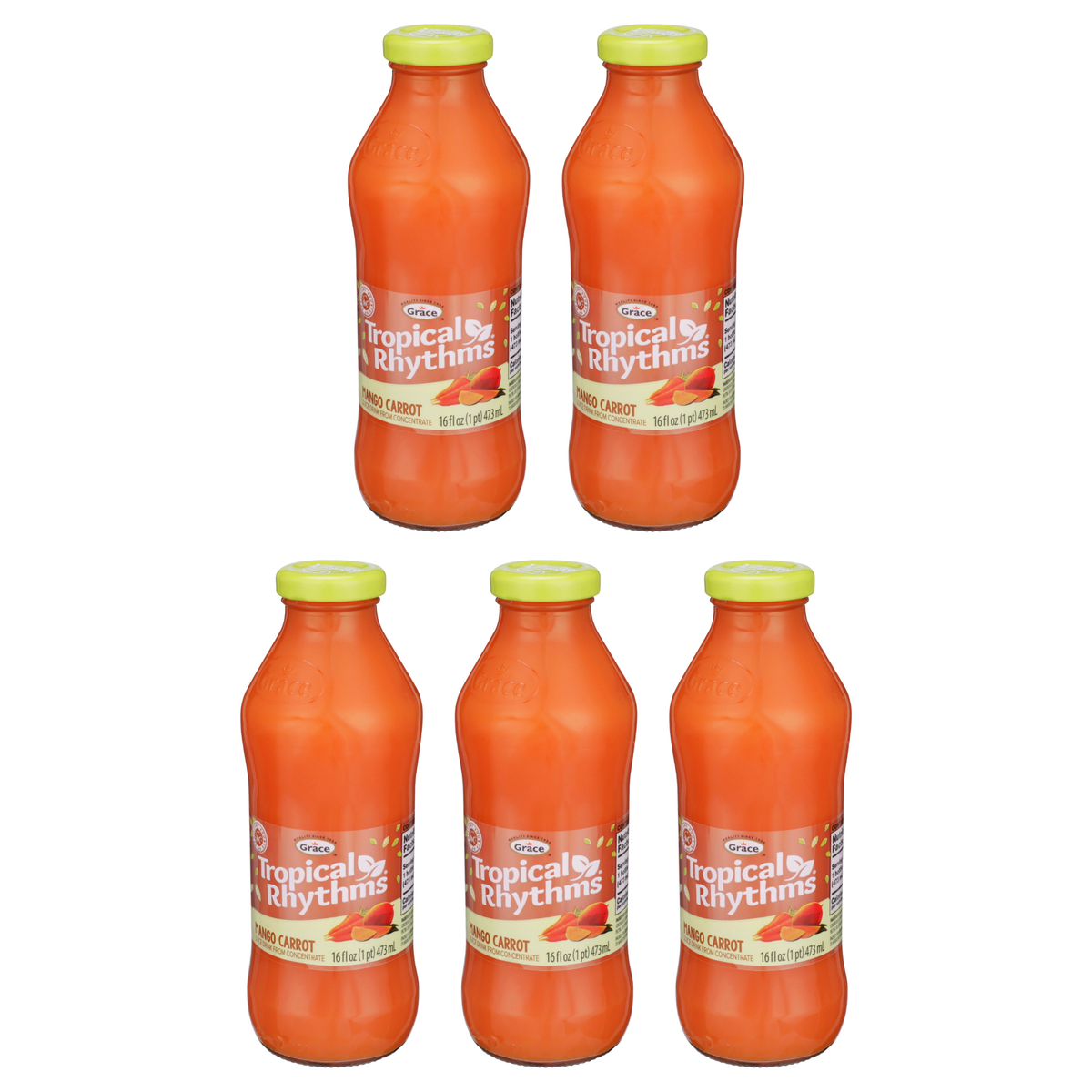 Tropical Rhythms Mango Carrot pack of 5 bottles