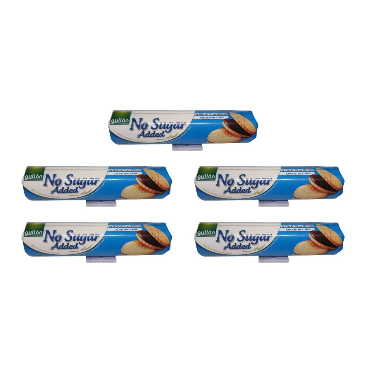 Gullon no added sugar chocolate sandwich biscuits pack of 5 rolls