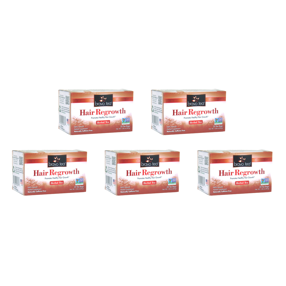 Bravo Hair Regrowth Tea pack of 5 boxes