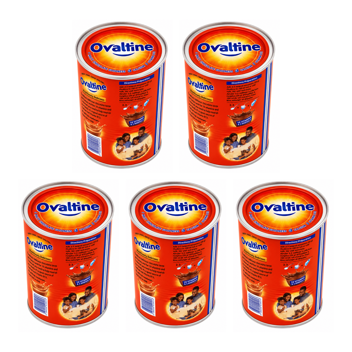 Ovaltine 400g pack of 5 cans