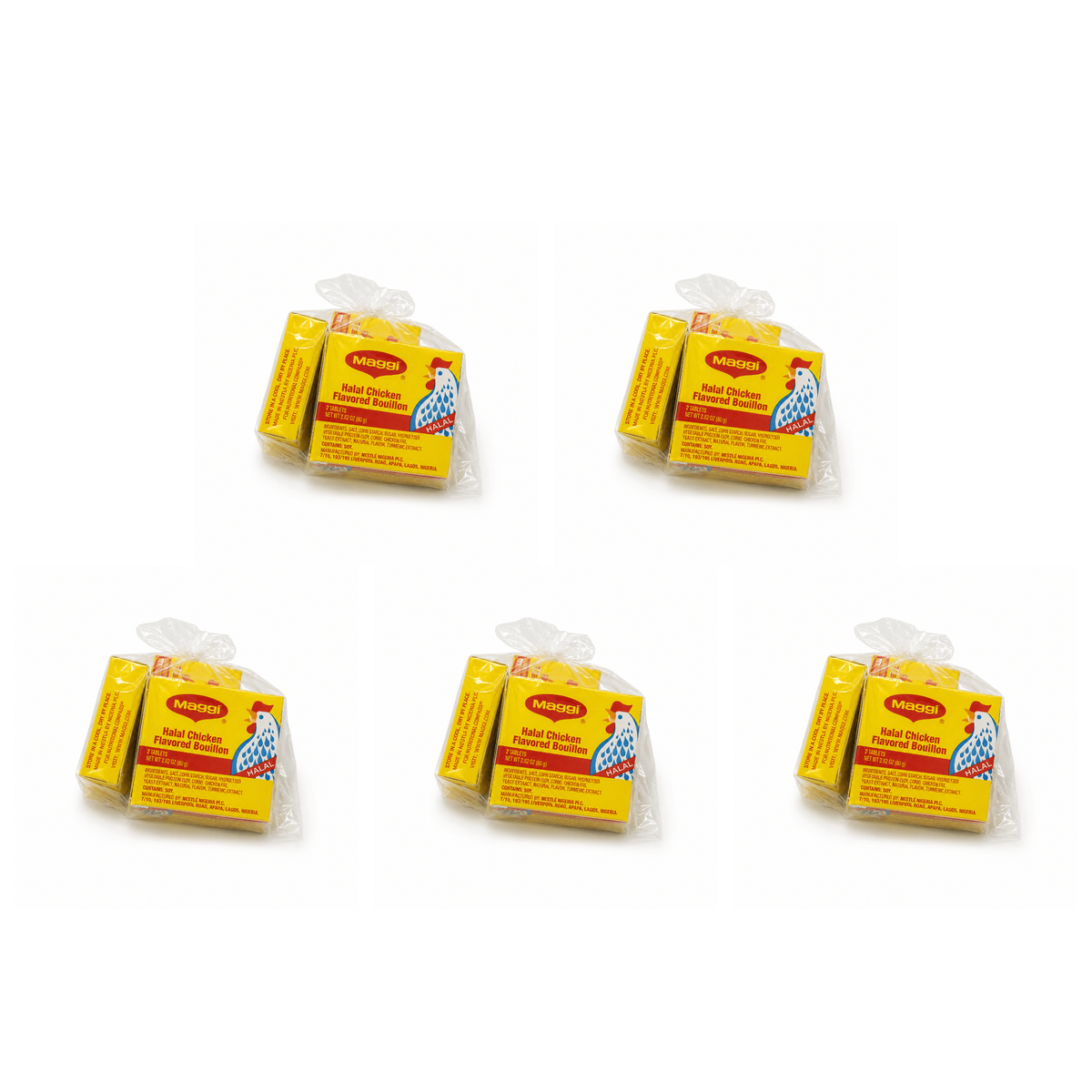Maggi Halal Chicken Bouillon pack of 5 boxes
