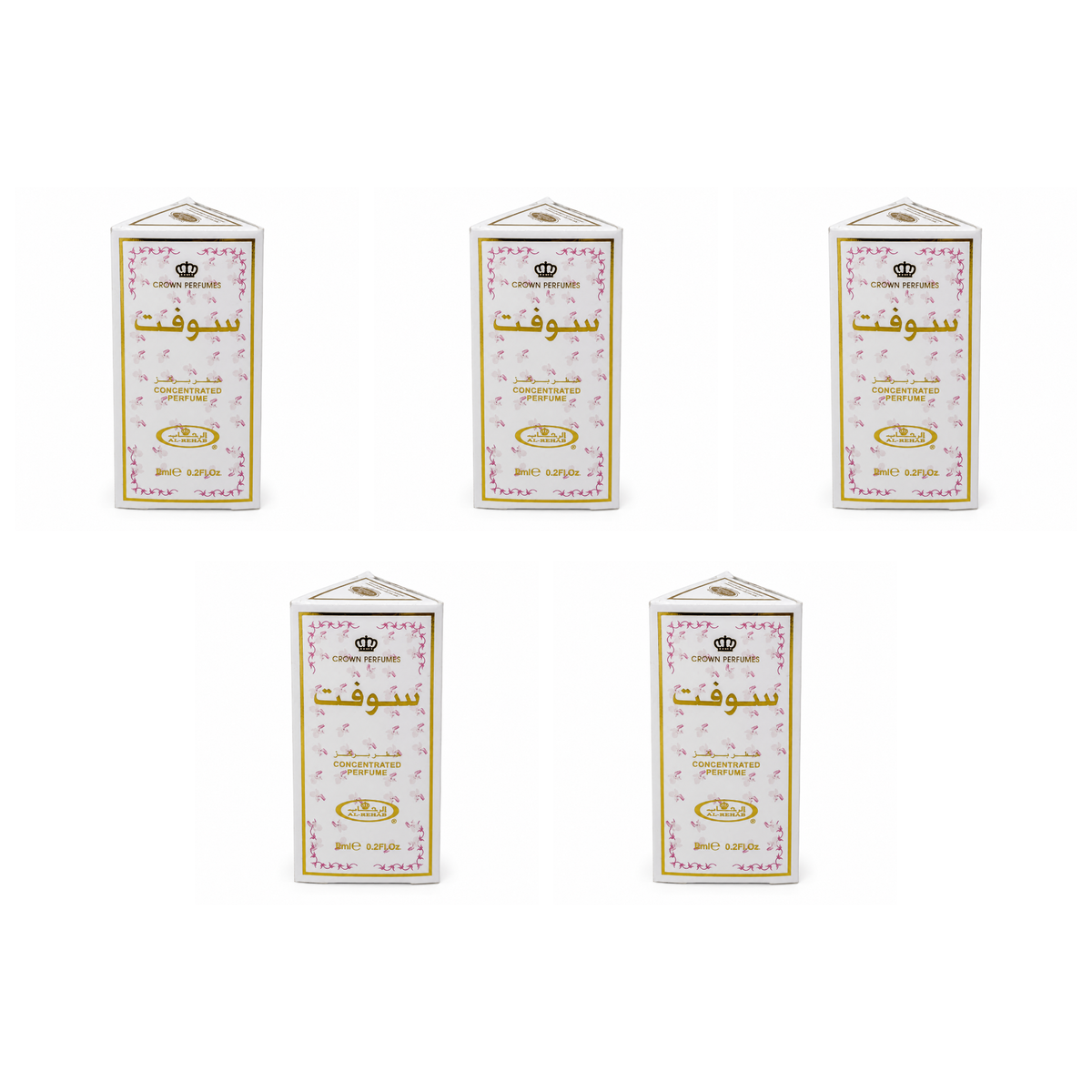 Al Rehab Soft Concentrated Perfume Oil 6ml Roll-On pack of 5 boxes